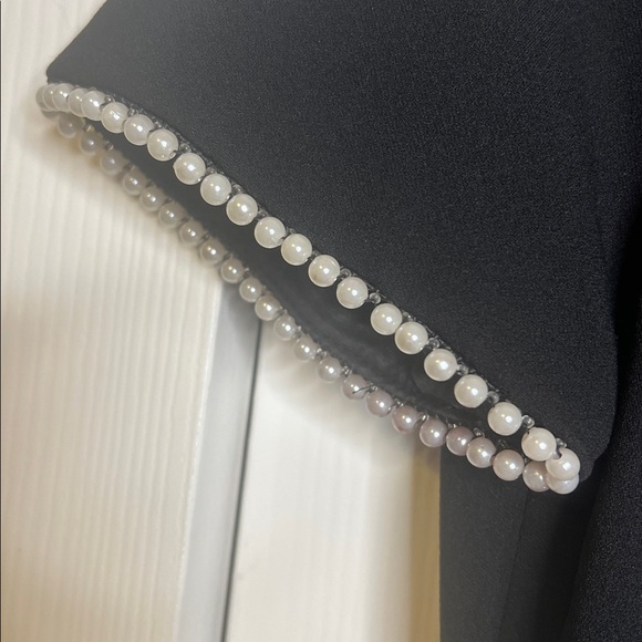 Gal Meets Glam Victoria Pearl-Trim Fit & Flare Dress size 10 - Picture 7 of 10